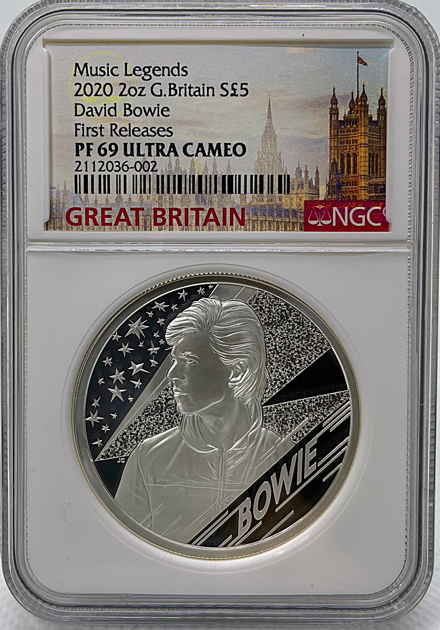 ★NGC★2020 PF70 UC イギリス 銀貨 10P デビットボウイ