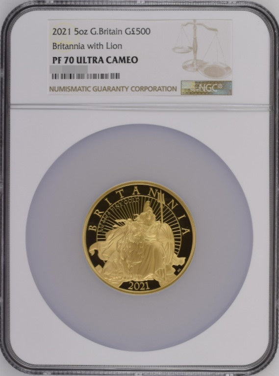 イギリス 2021年 ブリタニア 1/20オンス 金貨 NGC PF70UCAM - 貨幣