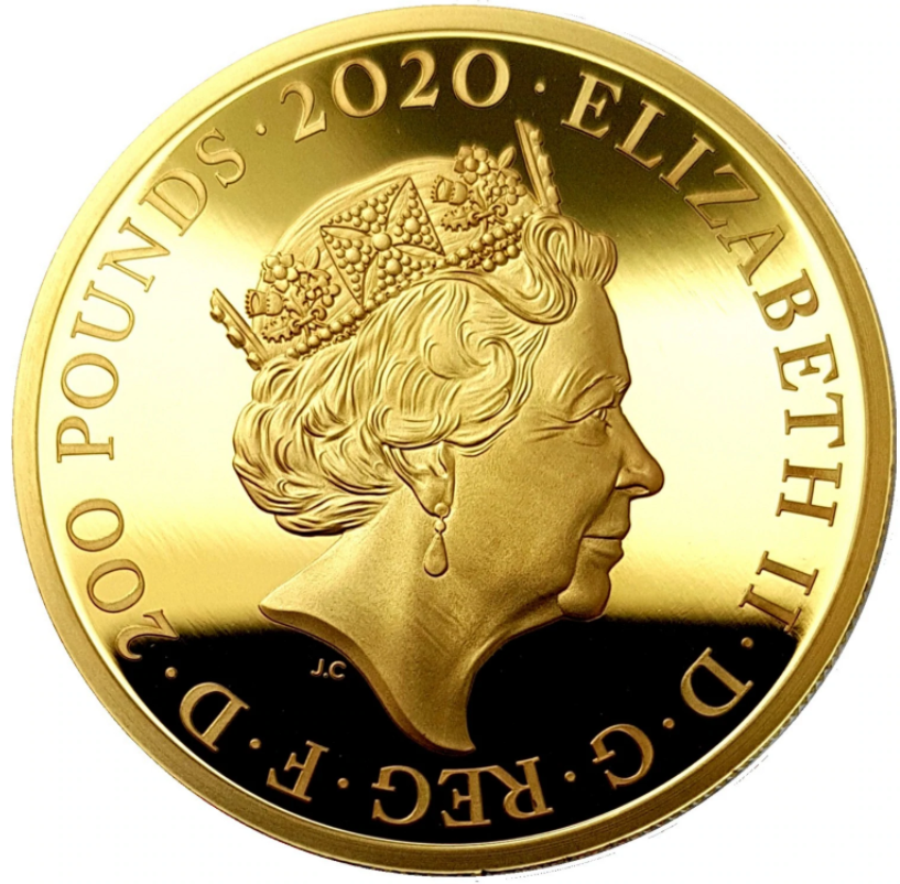 2020年 イギリス スリーグレイセス 2オンス 200ポンド 金貨 NGC鑑定