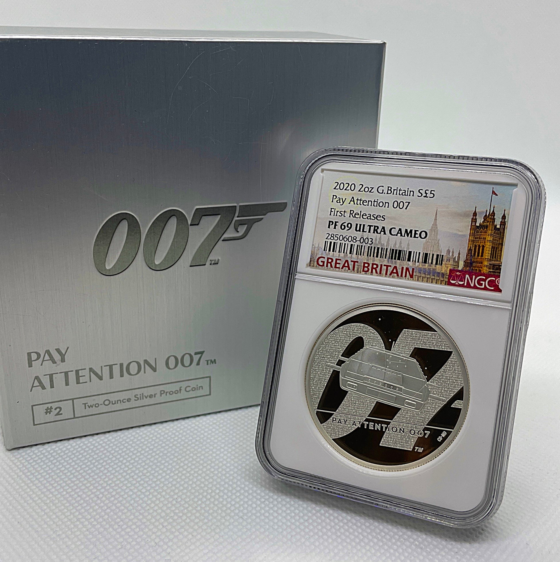 2020年 イギリス 007 ジェームズ ボンド 5ポンド 銀貨 2オンス 第2貨 