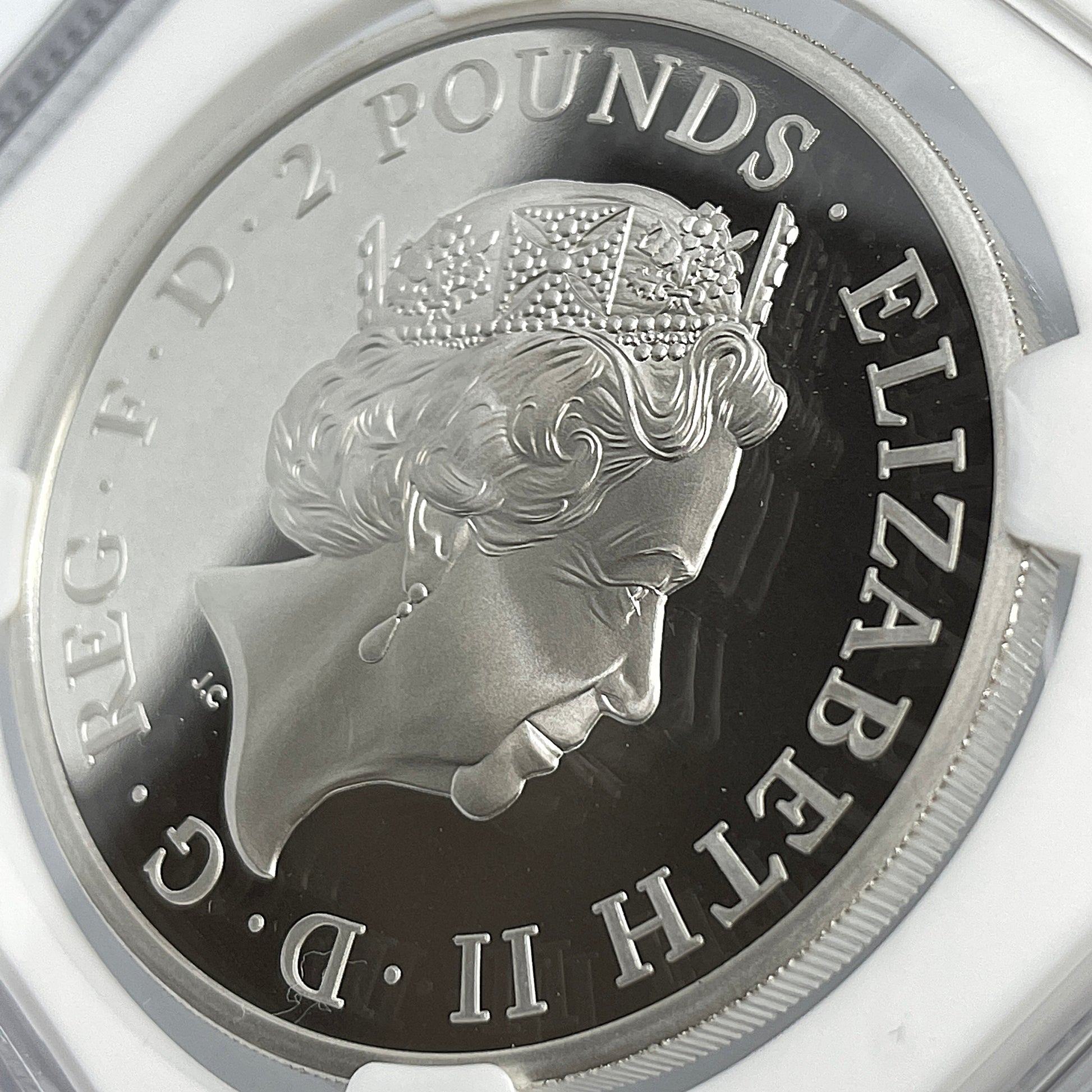 2021年 クイーンズビースト グリフィン 1オンス 2ポンド 銀貨 NGC PF70UC FR イギリス – PROOF COINS