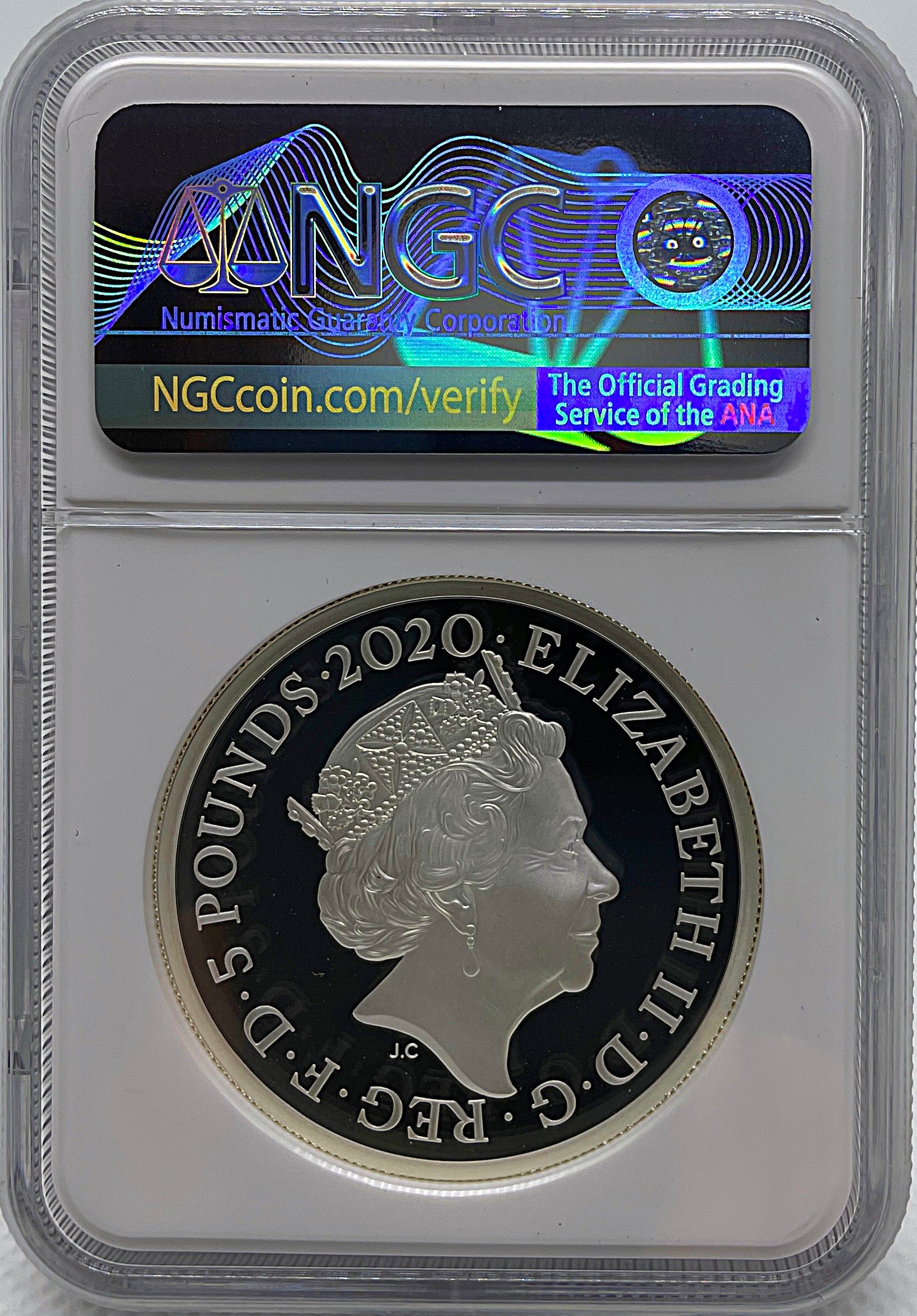 2020年 ミュージックレジェンド デヴィッド ボウイ 2オンス 5ポンド 銀貨 NGC PF70UC FR イギリス – PROOF COINS