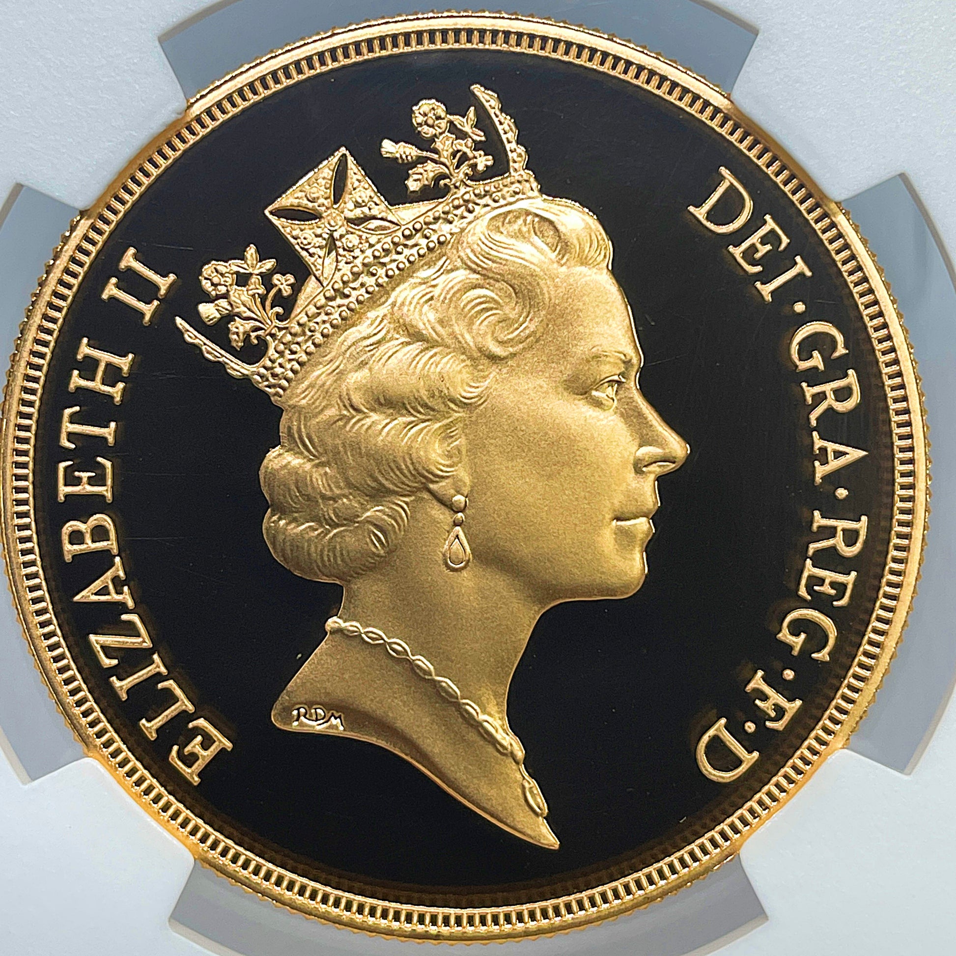 1997年 イギリス ミドルエリザベス女王 NGC PF69UC 5ポンド金貨 - 旧