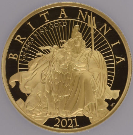 2021年 イギリス ブリタニア 5オンス 500ポンド 金貨 NGC鑑定PF70UC 