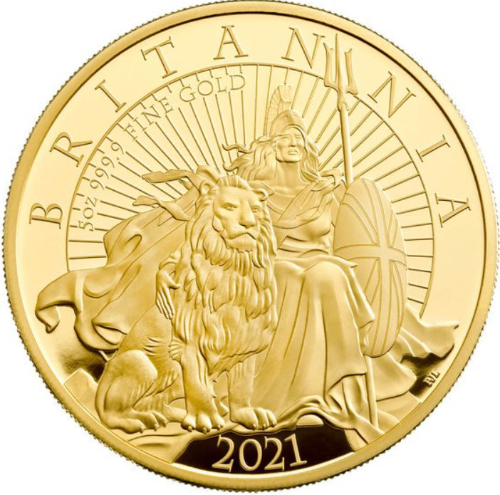 2021年 イギリス ブリタニア 5オンス 500ポンド 金貨 NGC鑑定PF70UC – PROOF COINS